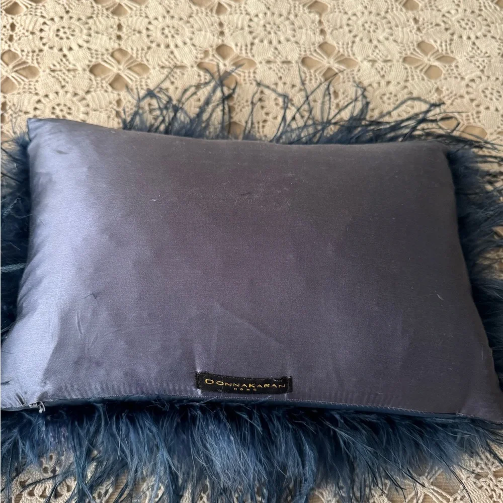Donna Karan Midnight Feather Accent Pillow Size: 12” x 7” each - Picture 8 of 10